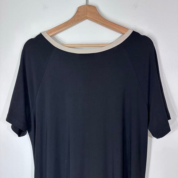 NWT Joseph Ribkoff Black/Moonstone A-Line Dress Style | Black Cream | SZ 16 - Picture 9 of 12